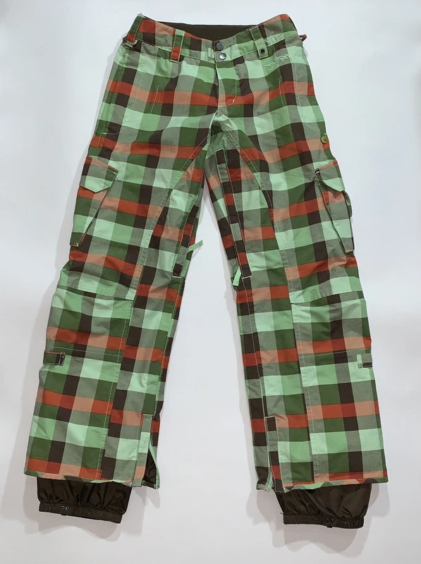 burton stow cargo snowboard dryride ski plaid pants
