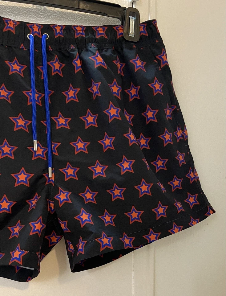 Pantalones cortos de natación PS Paul Smith Red Stars para hombre talla mediana Foto 3 de 4