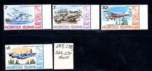 Norfolk Island Scott # 257, 258, 262, 270 - MNH - Nice Centering       (27-C186)