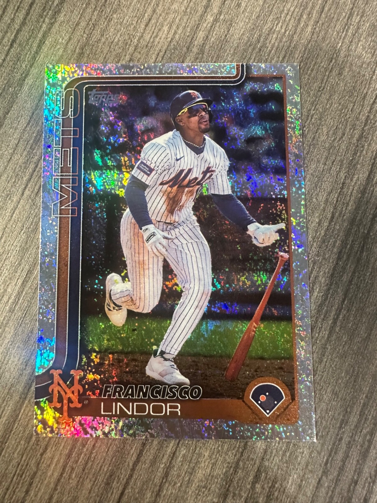 2025 Topps Series 1 Francisco Lindor #350 Holo Foil New York Mets
