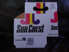 RARE Vintage SUN CREST Soda Bottle CARRIER Money Back Bottles PRISTINE Condition