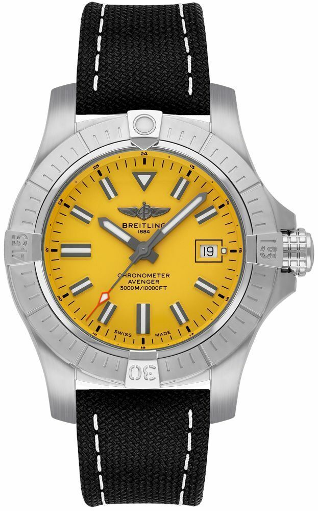 Breitling Avenger II Seawolf Stainless Steel 45mm Blue Leather Strap Mens Watch - A1733110/BC31/112X main image 0