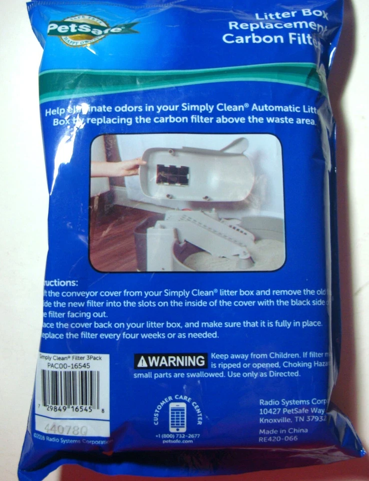 Pet Safe 3 filtros de carbono PAC00-16545 Caja de arena de limpieza simple BONUS tornillos para el pulgar Foto 3 de 4
