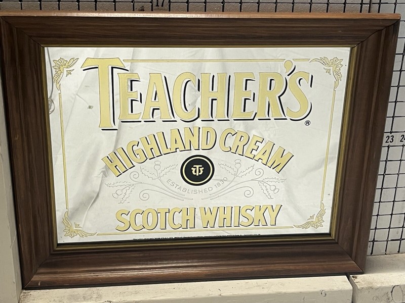 TEACHER’S HIGHLAND CREAM SCOTCH WHISKY MIRROR -RARE