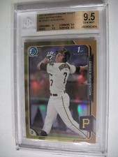 CASEY HUGHSTON 2015 Bowman Chrome Draft Gold Refractor BGS GEM MINT 9.5 Pirates