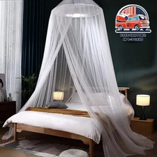Elegante Mosquitero Canopy Encaje para cama Queen Protección Insectos y Decoraci