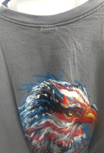 Crazy Shirts Hawaii XXL grau Krater gefärbt Baumwolle Live Free Eagle Neu mit Etikett Vintage - Bild 4 von 20