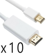 10 Pack 6ft Mini DisplayPort DP to HDMI Converter Adapter Cable fits Thunderbolt