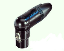 Neutrik NC4FRX-B 4 Pole Right Angle Female Cable Connector Black w/Gold Contacts