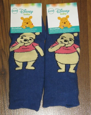 DISNEY BABY 2-er Pack Baby Disney Winnie the Pooh Strumpfhose Gr. 62-68, 74-80 Blau Jungen