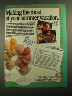 1987 Jell-O Gelatin Ad - All Decked out Sorbet Recipe