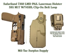 Safariland 7360 LMD PAiL Lasermax Holster SIG M17/M18 W/745BL Clip-On Belt Loop