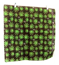 Cannabis Leaves Print Square Bandanas 22" x 22" Square
