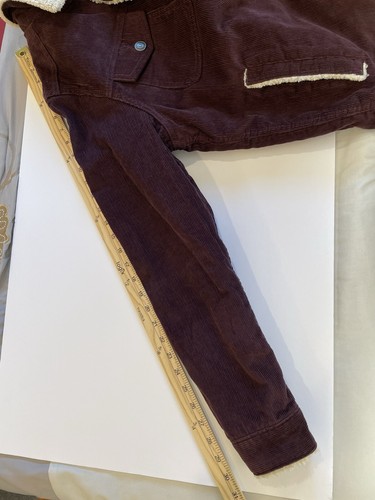 NEW Marine Layer Boise Corduroy Sherpa Trucker Jacket Fudge Mens Small $198 - Picture 10 of 10
