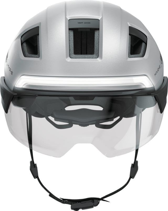Bicicletta Bici Elettrica con Luce ABUS HYP-E BLACE Gleam Argento L 57 Bis 61 CM foto 4