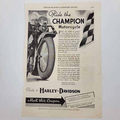 グランキー コンテスト Harley-Davidson Racing Motorcycle~Checker Flag~Ride Champion~Vtg