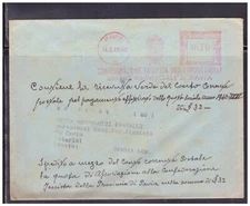 Timbro Meccanico Rosso Confederazione Fascista Industriali PAVIA 1940  KYA547