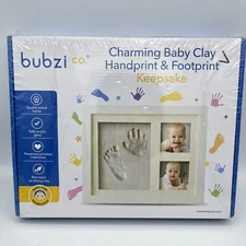 Bubzi Co Clay Handprint Footprint Photo Frame Kit Baby Newborn Keepsake - Sealed
