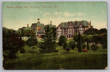 Insane Asylum and Almshouse Lancaster Pennslvania Vintage Postcard