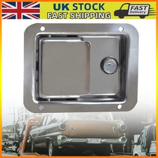 Stainless Steel Paddle Lock Flush lock Recessed Mounted Door Latch with 2 Key UK