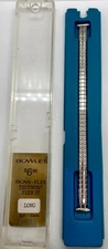 New VTG  BOWFLEX Watch Band Silver Glossy Fits 8-10mm Lugs 5-3/4” Long Expansion