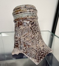 17th Century Bellarmine Face Fragment - Early German Stoneware