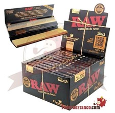 Cartine Raw Black Connoisseur Lunghe King Size Slim Filtri Di Carta Da 24 Libret