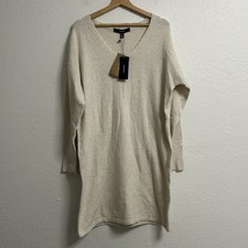 Vero Moda Women's V-Neck Knit Dress | Birch/White Melange | Size M | NWT