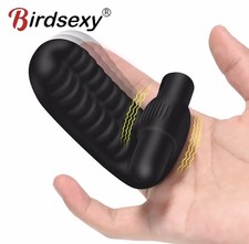 Sex Toys Finger Sleeve Vibrator G Spot Massage Clit Stimulate Female Masturbator