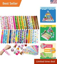 Durable and Safe 60 Pcs Slap Bracelets - Ideal for School Gifts and Celebrations