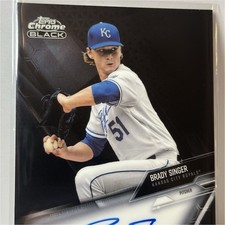 2021 Topps Chrome Black Brady Singer Kansas City Royals Rookie Autograph