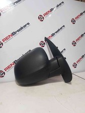 Renault Kangoo MK2 2013-2017 Drivers Os Wing Mirror Plain Black Electric DAMAGED