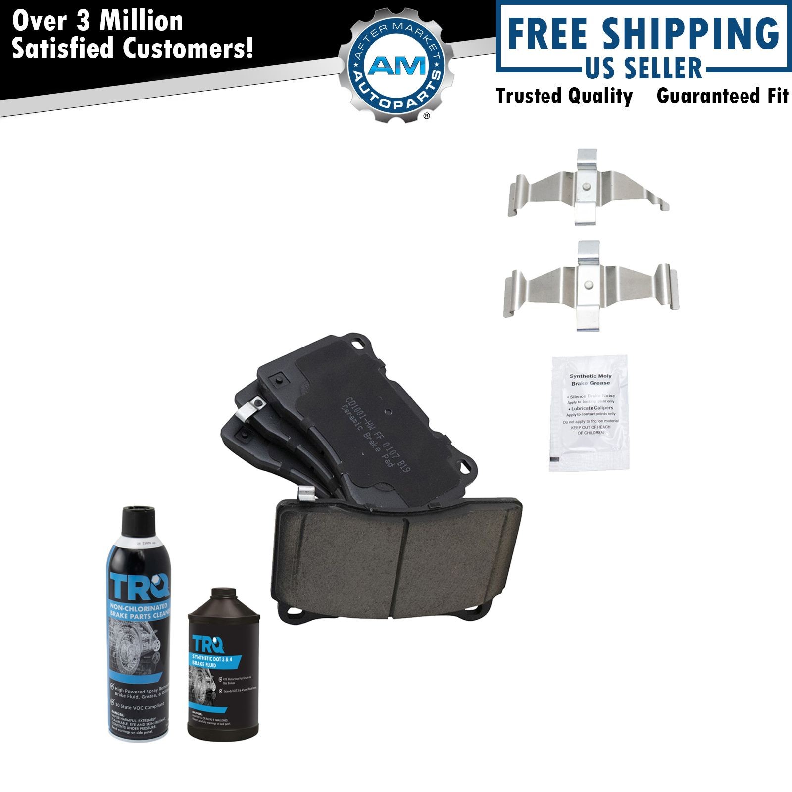 Posi Ceramic Disc Brake Pad Front & Rear Kit w/Chemicals for Ford GT
