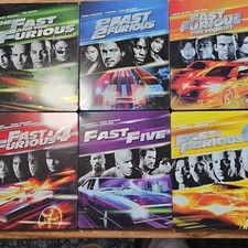 Universal Studios Fast Furious Blu-ray Steelbook 6 movie collection
