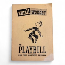 Small Wonder Playbill Coronet Theatre Vintage Program