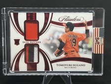 2025 Panini Flawless - Dual Patches Tomoyuki Sugano #DP-TS Ruby /20 (MEM, RC)