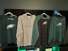 Philadelphia Eagles Lot Of 4 Adults Hoodies/Sweatshirts(washed/worn)official NFL