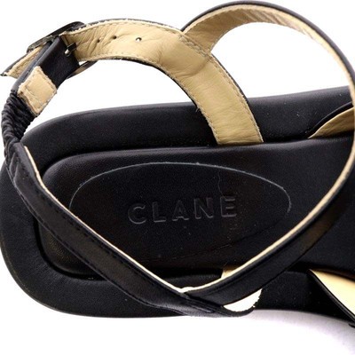 Clane 23SS Edge Sole Curve Sandals Leather Black Size 6 (23 Clane 23SS Edge Sole Curve Sandals Leather Black Size 6 (23