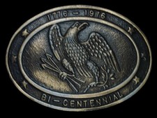TC01105 VINTAGE 1976  BI-CENTENNIAL  PATRIOTIC COMMEMORATIVE BELT BUCKLE