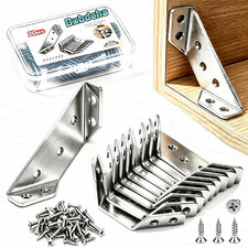Furniture Corner Connector - 20PCS Universal Stainless Steel L Brackets