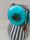 Vintage Owl Art Glass Hand Blown Murano Style   Big Eyes Heavy Swirl Stripe — photo 9
