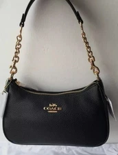 C*ach Teri CA209 Fashion Women's Black Shoulder Bag Leather Send From USA