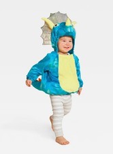 Plush Triceratops Hooded Pullover Baby Halloween Costume 6-12 Months 5196