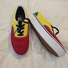 Vans Era Colorblock Canvas Shoes Women 7.5 Men 6 Red Yellow Green Sneaker
