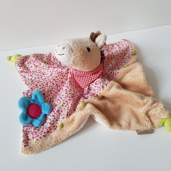 Sterntaler Schmusetuch Pferd Pony Rosa Schnuffeltuch Kuscheltuch Baby Tuch Blume-image