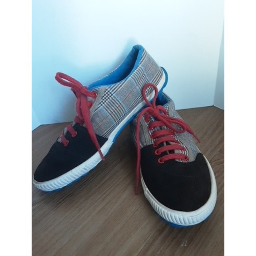 Jeremy Stanford for El Ganso Tweed Multi Texture Colorblock Canvas Deck Shoe 39