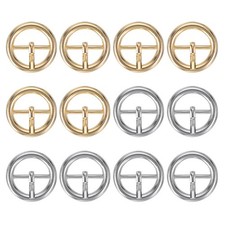 12Pcs 0.8" Single Prong Belt Buckle Metal Roller Buckle Silver/Light Gold