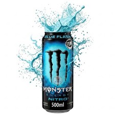 Monster Energy Nitro Blue Flash 500ml PMP Can | New UK Drink | 4 8 12 Pack
