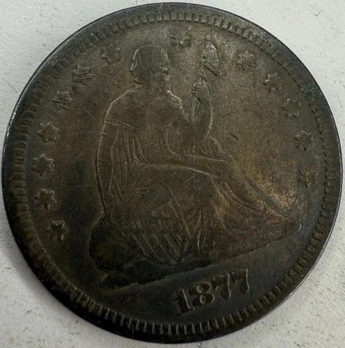 1877 Seated Liberty Quarter Exact Coin Imaged #SL341