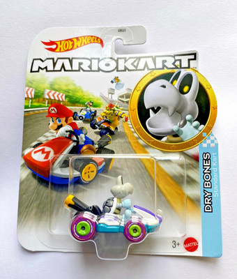 RAR Dry Bones Mario Kart Hot Wheels Standard Kart Nintendo / Mattel
